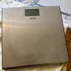 Taylor Battery Operated Stainless Steel Digital Step On Weight Bathroom Scales.